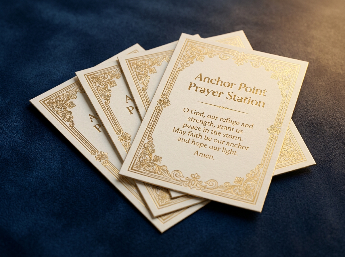The Printable Anchor Point Prayer Station Card