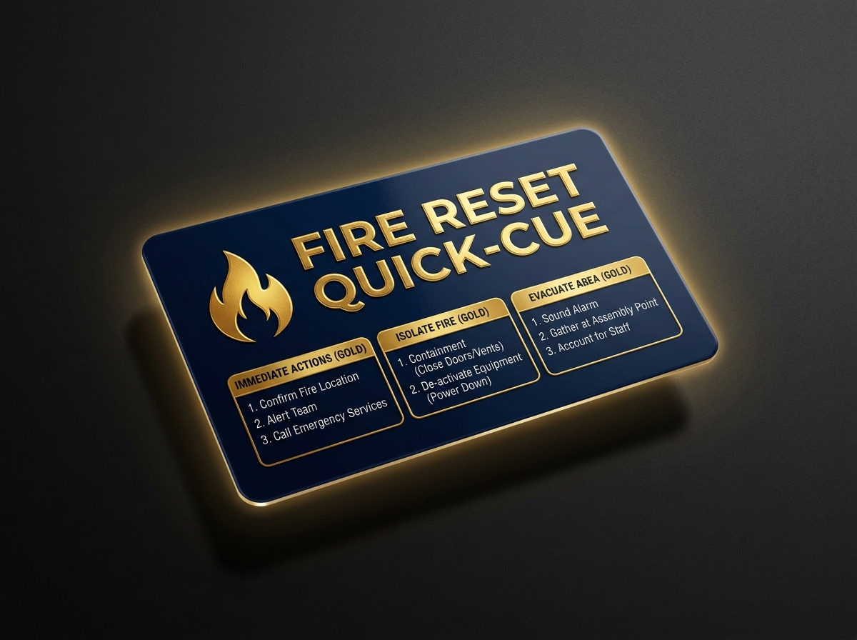 The Fire Reset Quick-Cue Card